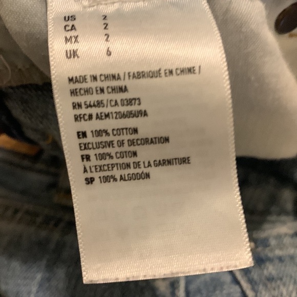 American Eagle Hi-Rise Festival Cutoff Jean‎ Shorts size 2 - Picture 5 of 10